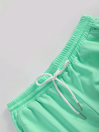 Summer Heavyweight FOG Color Earth Tone Short Sleeve Shorts Streetwear Loose Fashion Set