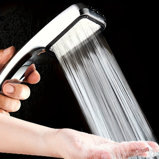 1pc TATUKIKO Heavy-Duty Shower Head with 300 Nozzles - Powerful Shower Spray, Quick Stop Button, Tool-Free Installation - ABS Construction for Bathroom, Spa, or Commercial Use