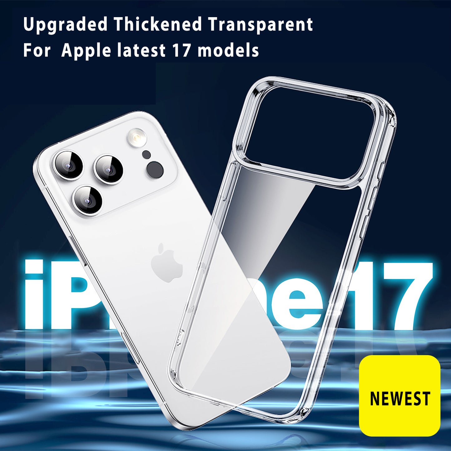 Upgraded thick TPU anti drop transparent phone case suitable for Apple 17, anti slip fashionable phone protective case suitable for iPhone 16 15 14 13 12 11 Pro Max Plus, Cute Phone Case, Shockproof Case, Clear Phone Shell, R