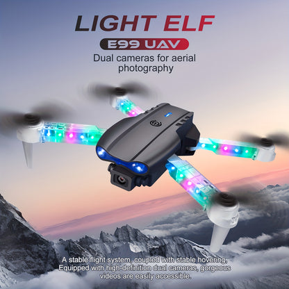 Lightweight and portable, enjoy flying anytime, anywhere - E99 optical flow version drone, dual cameras, rechargeable battery, folding design, one click takeoff, beginner drone, best choice for family entertainment, travel, h