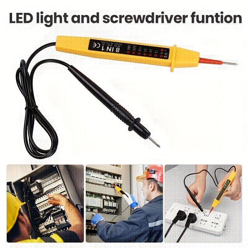 1pc 20.32 Cm 1 6-380V Voltage Tester Pen LCD Digital AC/DC Voltage Detectors Polarity Current Tester Voltage Tool