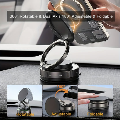 1pc Car Magnetic Phone Holder, Adjustable Rotating Double-Sided Suction, ABS Material, Non-High Quality, Hands-Free Cell Phone Mount for Enhanced Driving Safety and Comfort, Handsfree Driving Accessory | Modern Car Accessory