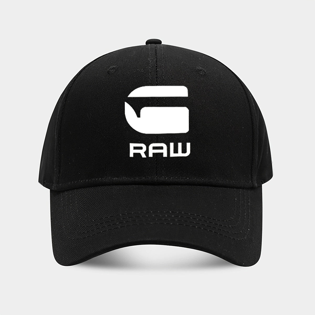 ATHACER "RAW" Printed Baseball Cap - Stylish Black Polyester Hat for Men & Women, Lightweight & Durable, Perfect for Shopping, Gifting, Birthdays, Outdoor Activities, Travel, Gatherings, Parties, All-Season Wear, Party Access