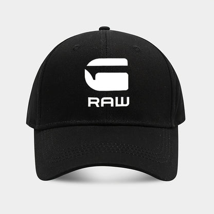 ATHACER "RAW" Printed Baseball Cap - Stylish Black Polyester Hat for Men & Women, Lightweight & Durable, Perfect for Shopping, Gifting, Birthdays, Outdoor Activities, Travel, Gatherings, Parties, All-Season Wear, Party Access