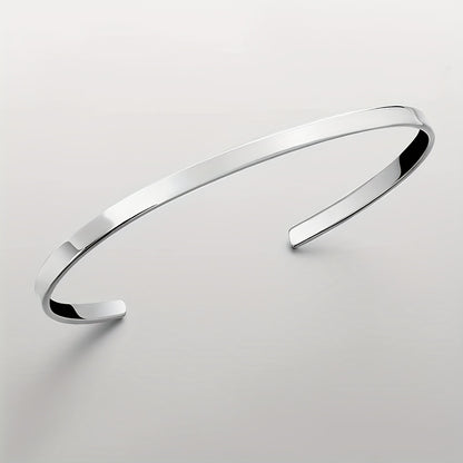 1pc Stylish 316 Stainless Steel Open Cuff Bracelet for Men - 3.5mm/5mm Adjustable, Golden-Tone Finish, Versatile for Daily Wear & Parties, Perfect Gift Idea, Party Accessory, Modern Accessory, Goldtoned Metal