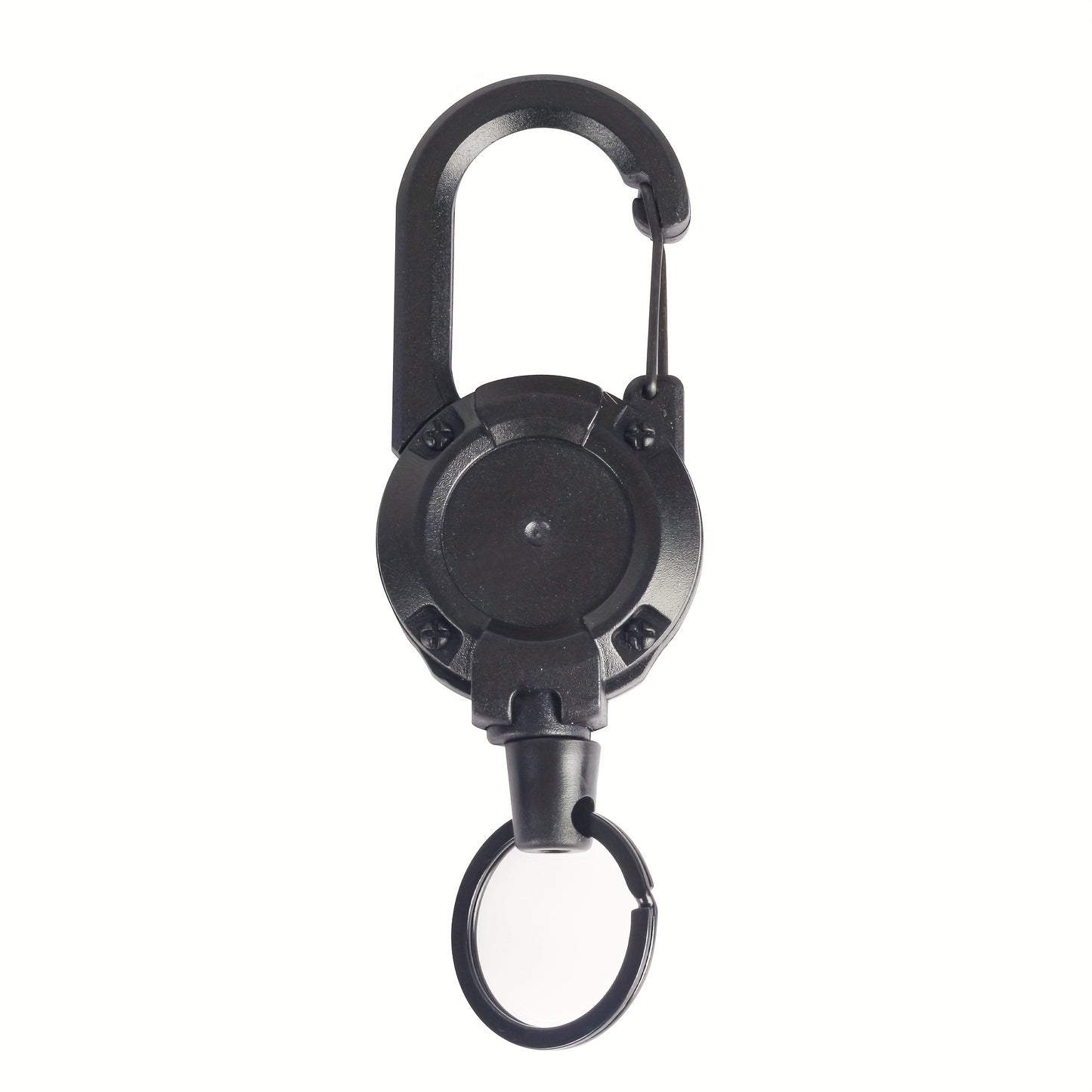 1pc Retractable Keychain - Large, Durable ABS, Ideal for Outdoor Activities & Camping, with Secure Clip-On Design, Camping Accessories