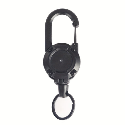 1pc Retractable Keychain - Large, Durable ABS, Ideal for Outdoor Activities & Camping, with Secure Clip-On Design, Camping Accessories