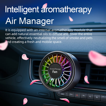 Cross border car fragrance air outlet fan colorful atmosphere light car pickup light car perfume colorful rhythm fan light