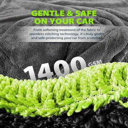 Full-Size SUV Truck Drying Towel - 121.92cm x 60.96cm Dual-Sided Microfiber, High Absorbency & Scratch-Resistant, Machine Washable for Car Cleaning & Drying, Vehicle Wash Accessories, High Absorbency Fabric