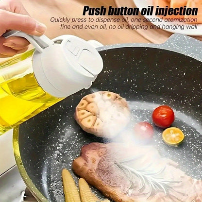 2-in-1 Oil Spray Bottle and Pourer with Precise Control - Portable Kitchen Oil Dispenser for Cooking, Salad, Baking, Grilling - Oil Sprayer with Spout, Easy-Clean Design - Ideal for Olive, Vegetable, Cooking Oils - Perfect fo