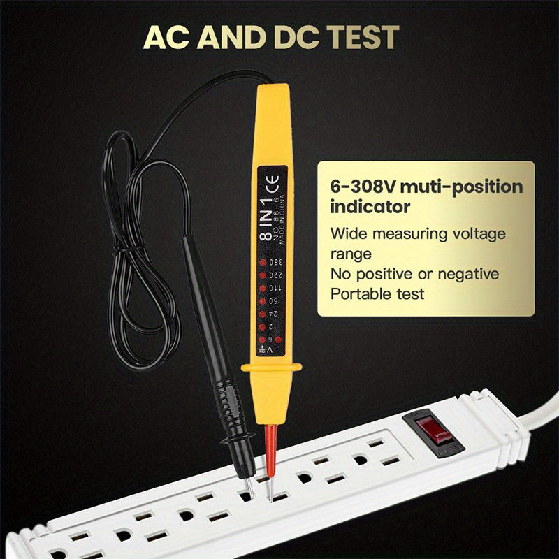 1pc 20.32 Cm 1 6-380V Voltage Tester Pen LCD Digital AC/DC Voltage Detectors Polarity Current Tester Voltage Tool