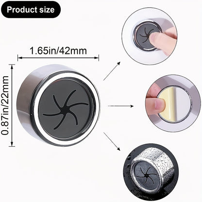 2pcs Round Self-Adhesive Towel Holders - Wall & Cabinet Door Mount, No-Drill Kitchen & Bathroom Towel Racks, for Spring