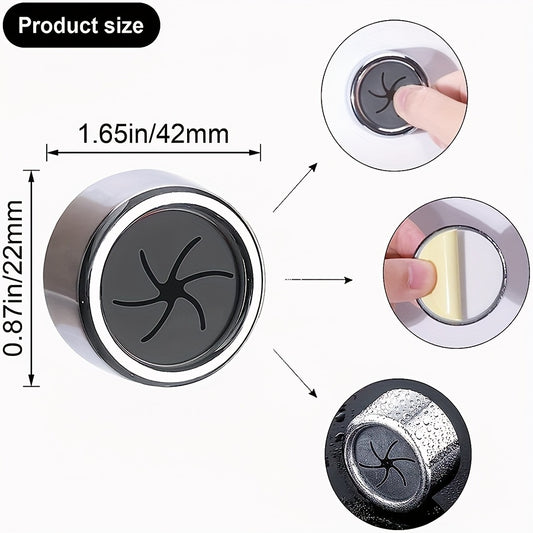 2pcs Round Self-Adhesive Towel Holders - Wall & Cabinet Door Mount, No-Drill Kitchen & Bathroom Towel Racks, for Spring