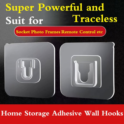 10 Pairs of Powerful Adhesive Hooks with No Trace