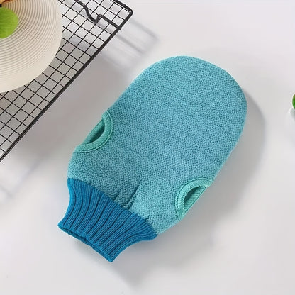 1pc Exfoliating Bath Glove - Double-Sided Scrubber for Smooth Skin, Ideal for Body Massage and Exfoliation, Green, Bath Accessories|Exfoliating Glove|Soft Texture