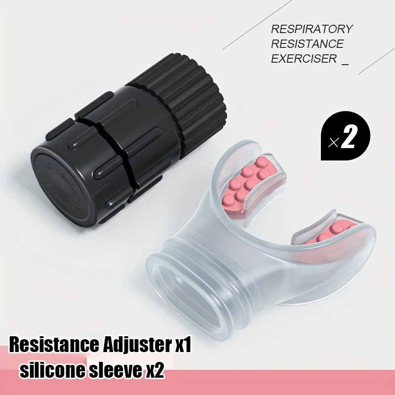 Universal Diaphragmatic Breathing Trainer, Silicone Respiratory Muscle Training Device for Improved Lung Capacity and Breathing Health, Uncharged, No Battery Required