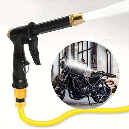 1pc Heavy-Duty High-Pressure Car Wash Spray Gun - Durable Plastic, Copper Nozzle, Multi-Function Garden Hose Nozzle for Powerful Cleaning & Watering - Ideal for Car Washing, Gardening & Outdoor Use - Perfect Gift for Car Enth