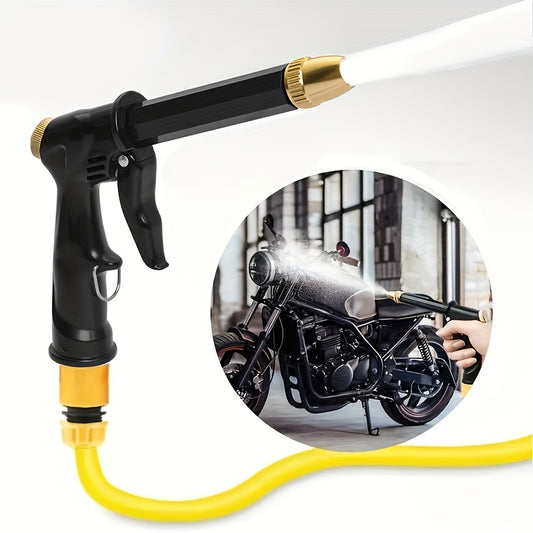 1pc Heavy-Duty High-Pressure Car Wash Spray Gun - Durable Plastic, Copper Nozzle, Multi-Function Garden Hose Nozzle for Powerful Cleaning & Watering - Ideal for Car Washing, Gardening & Outdoor Use - Perfect Gift for Car Enth