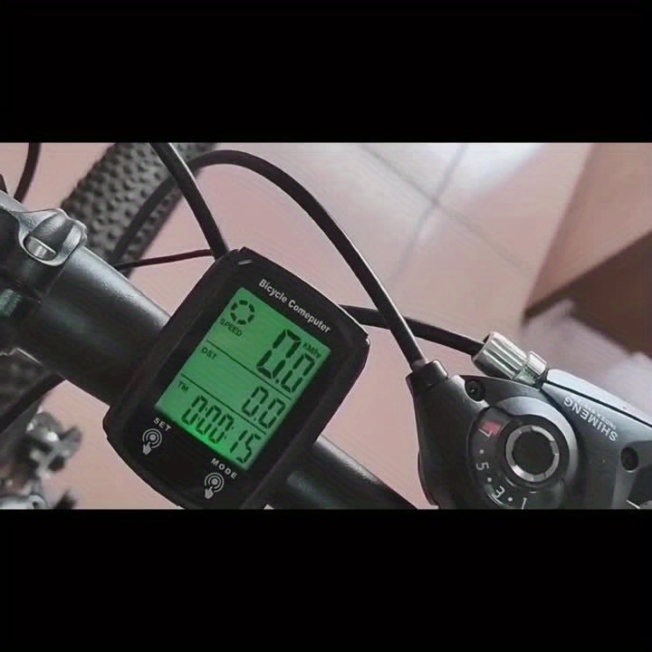 Oein Bike Computer Wired, Bicycle Odometer Wired MPH KM/H, Bike Speedometer Bike Odometer with Touch Sensor Switch, Big Digital LCD Screen, Automatic Wake-u