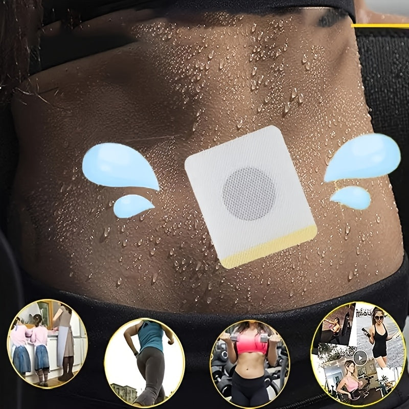 100pcs waist and abdomen patch set, used for tightening and burning sensation, effective plant fiber for western-style and tightening, suitable for improving fitness performance, no battery required