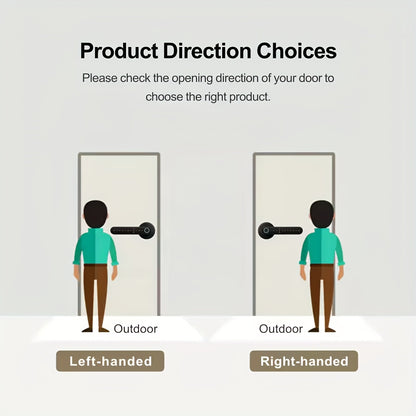1pc Smart Door Lock with 5 Unlocking Methods (Fingerprint/Password/Card/Key/IC/APP) - Wireless Enabled, Anti-Peeping Sensing, Mechanical Key Backup, Real-Time Status & Unlock Record, Emergency Battery Backup (4 AAA Not Includ