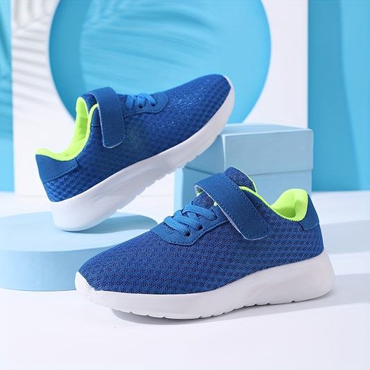 Youngsters' Breathable Mesh Sneakers with Closure - Lightweight EVA Sole, Black & Orange Accents, Low-Top Casual Sports Shoes for Boys & Girls, Spring Summer Fall Play & Daily Wear, Youngsters Sneakers, Youngsters'S Footwear,