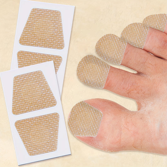 66pcs FUHOP Miracle Toenail Renewal Patches - Gentle, Breathable Tea Tree Extract for Damaged, Discolored, and Fragile Nails - Easy to Apply, Long-Lasting Care, Light Beige-Toned Design for Natural Fit, Toenail Protection | D