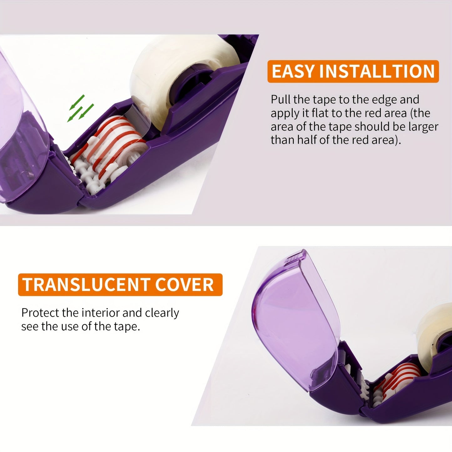 Eagle Automatic Tape Dispenser, Tape Gun Single Handheld Design perfect for Christmas and home gift wrapping, Free 1 Roll of 0.5 Inch (12 mm) and 1 Roll of 0.75 Inch (19 mm) Tapes