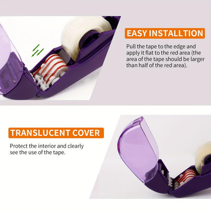 Eagle Automatic Tape Dispenser, Tape Gun Single Handheld Design perfect for Christmas and home gift wrapping, Free 1 Roll of 0.5 Inch (12 mm) and 1 Roll of 0.75 Inch (19 mm) Tapes