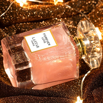 LASTAR Paris Forever Love Perfume 1.86oz, Romantic Floral Scent with Rose, Jasmine, Vanilla & Patchouli, Soft & Fresh Fragrance, Long-Lasting, Elegant Pink Glass Bottle with Golden Cap, Perfect Party/ Holiday Gift for Women