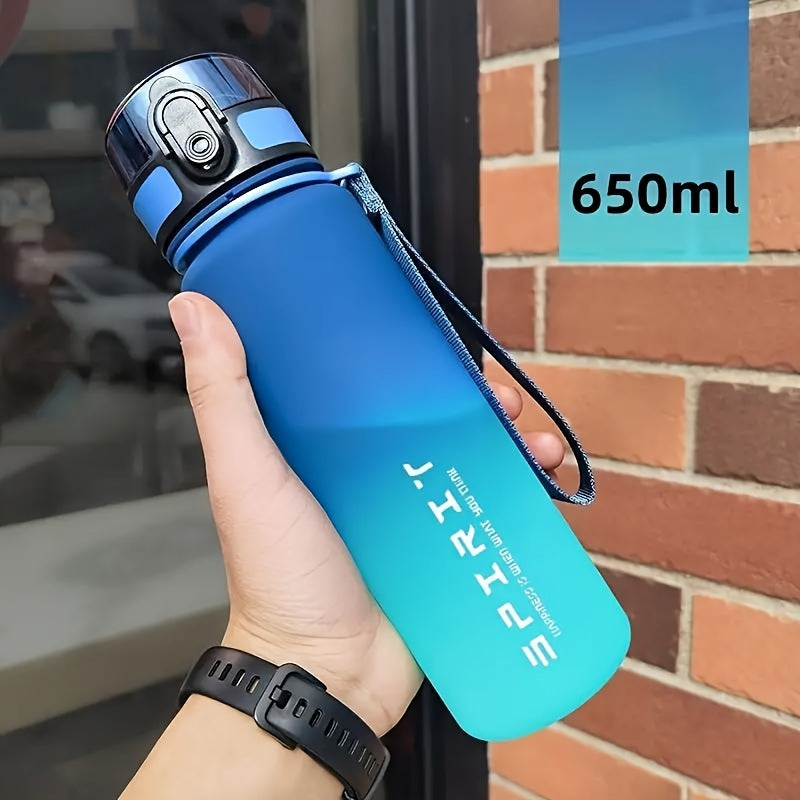 1pc Portable Leakproof Water Bottle With Time Marker And Carrying Strap