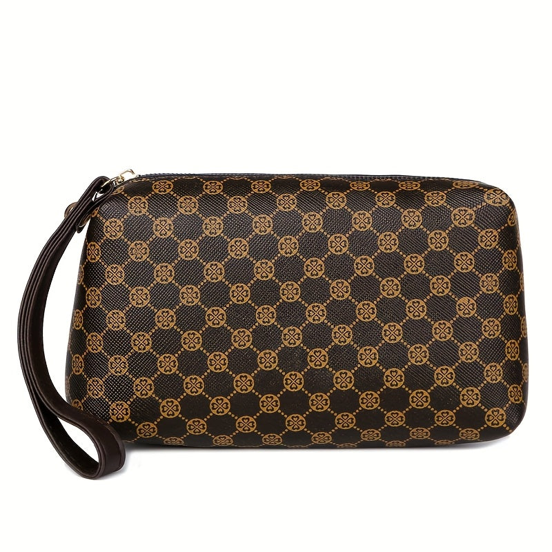 Fashion 6pcs Women's handbag set, geometric pattern, urban theme, zipper closure, polyester lining, edge paint.