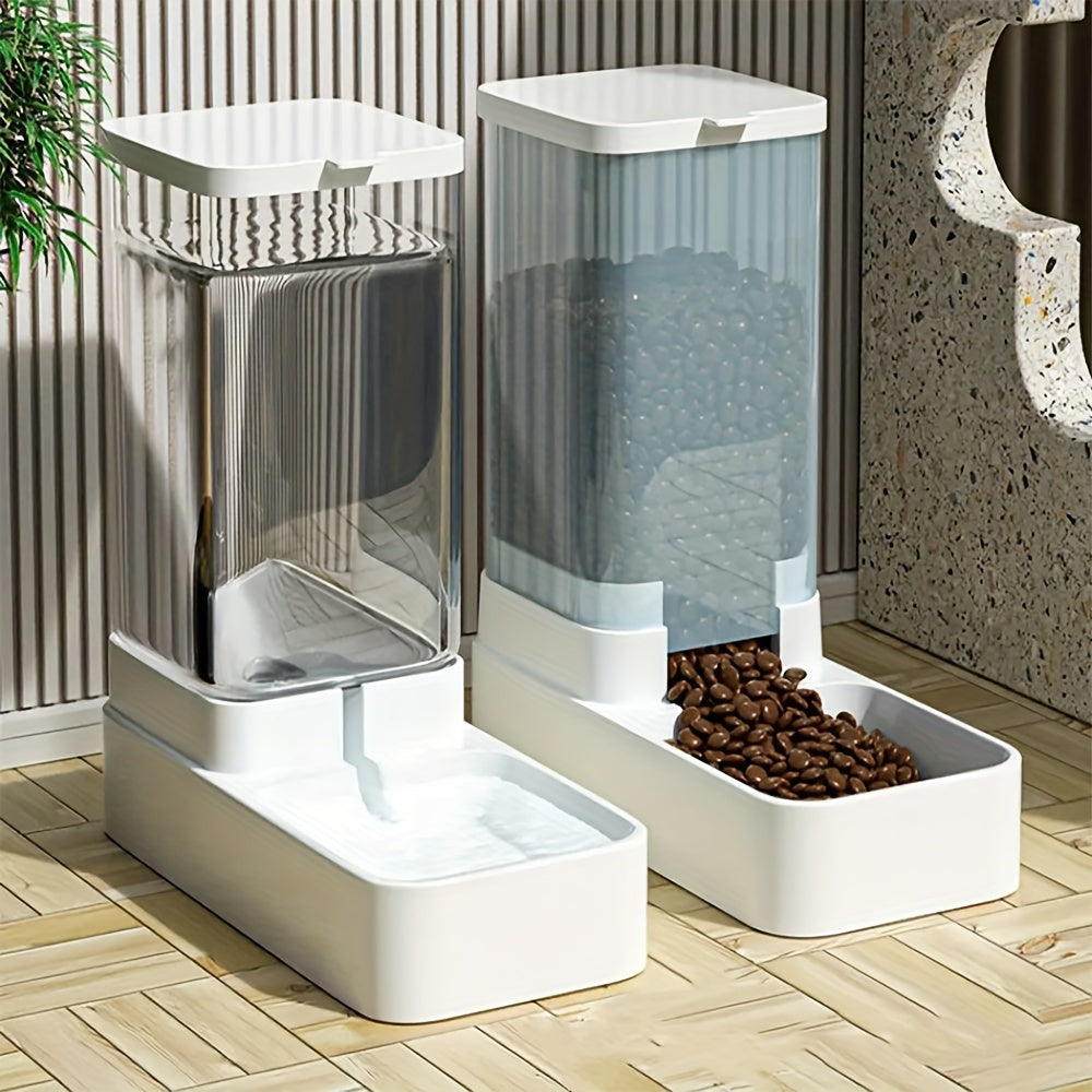 Automatic Dog Feeder and Dog Water Dispenser. Gravity Pet Feeder and Water Dispenser for Dogs Cats Pets Animals