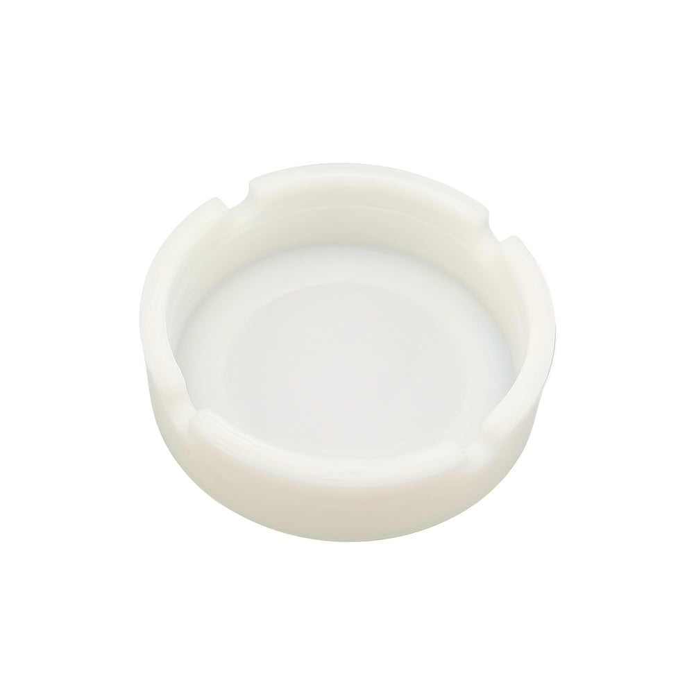 1pc, Luminous Silicone Ashtray Resists Temperatures Premium Silicone Rubber Soft Portable Round Design Ashtray Durable Glow In Dark Gifts For Friends Dad Husband For Outside Indoor