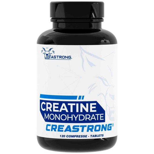 Creatine Monohydrate CreaStrong, 120 Creatine Tablets for Pre-Workout, Intra-Workout, and Post-Workout, Alternative to Creatine Capsules, Creatine Gummies, Creatine Powder, Vitastrong Creatine Tablets