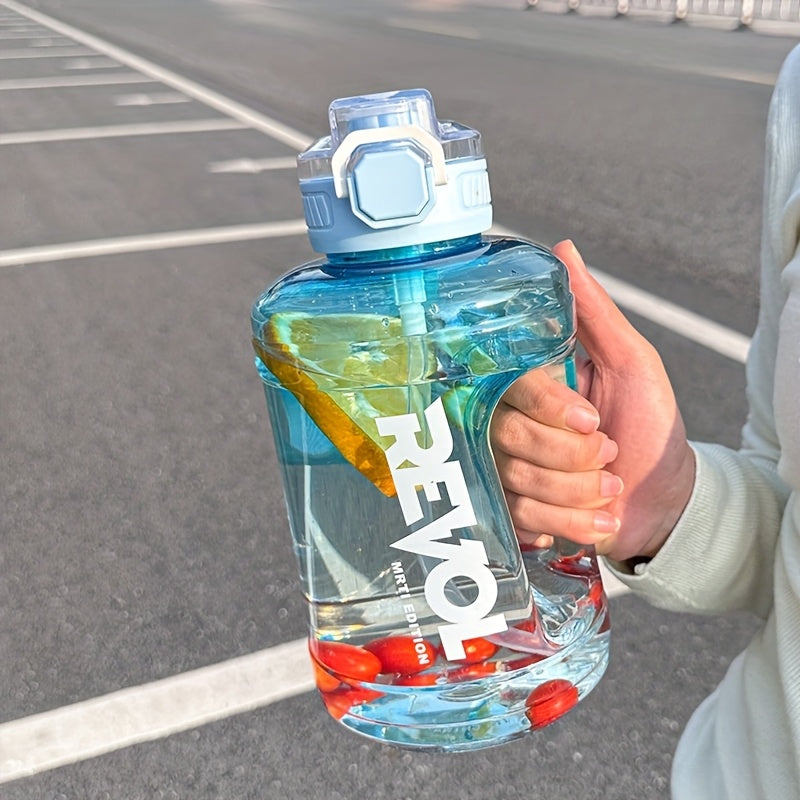 54oz Leakproof Sports Water Bottle with Straw & Handle - BPA-Free, Durable PC Material, Ideal for Gym, Fitness, Outdoor Travel, Camping & Hiking - Colorful Water Bucket Design, Camping Water Bottle|Stylish Water Bottle|Durabl