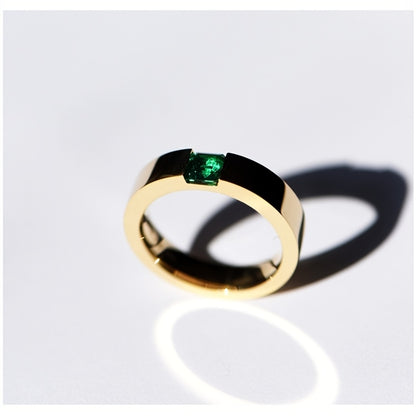 Popular 4mm Synthetic Synthetic Gems Couple Rings for Men and Women