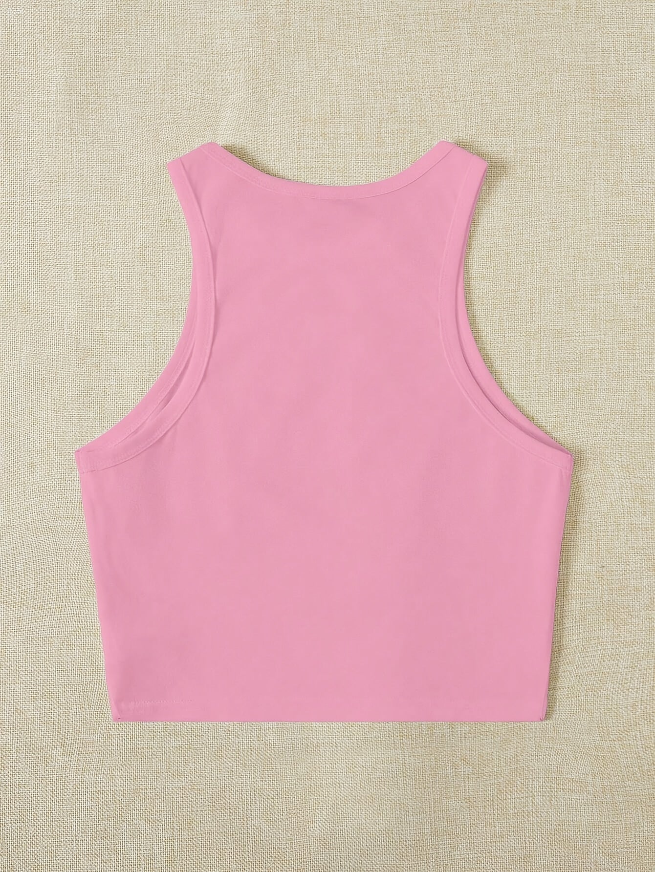Women's Elegant Cropped Graphic Tank Top - Cherry Print Semi-Sheer Stretchy, Round Neck Sleeveless Shirt, Machine Washable All-Season Casual Top, Ladies Tank Tops, Playful Summer Wear