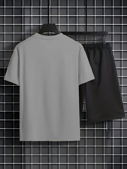 Summer New Men's Casual Home T-Shirt and Shorts Set