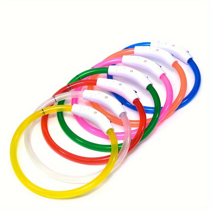 1pc Luminous Companion USB Rechargeable LED Pet Collar