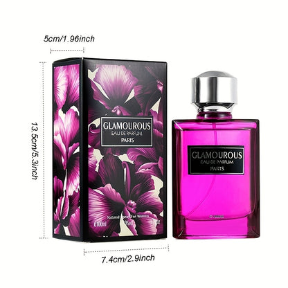 3. 38oz Glamorous Eau de Parfum - Fresh & Long-Lasting Floral & Citrus Scent, Formaldehyde-Free, Alcohol-Free, Ideal for Gifting, Perfect for Dates & Everyday Use, Ideal Easter Gift|Modern Aesthetic Bottle|Durable Scent, Frag