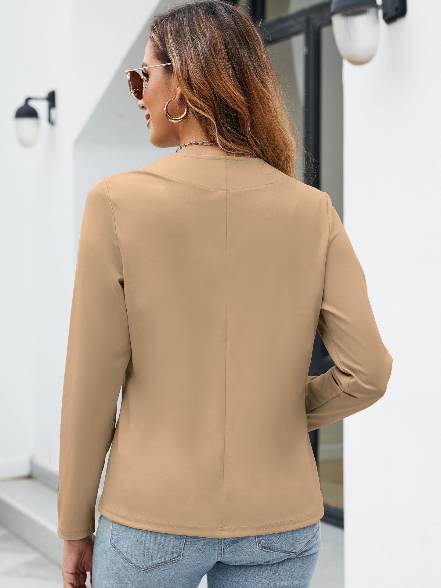 Solid Color Casual Cardigan from Europe And America