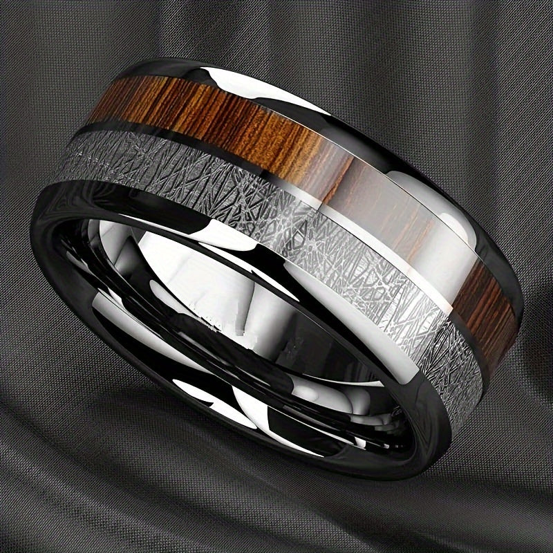 Men'S Stainless Steel Ring for Business - Stylish Design for Weddings - a Romantic Engagement And Holiday Gift, Perfect for Couples, Fathers, And Friends