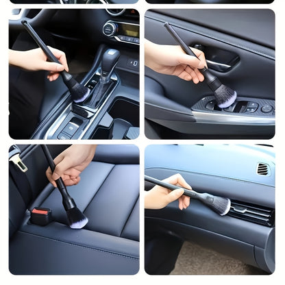 1pc Car Interior Detail Brush, Soft Bristle Cleaning Brush, Dusting Brush, Car Interior Cleaning Tool, Car Detail Brush, Car Dashboard Dusting Brush, Without Battery, Uncharged, Plastic Material