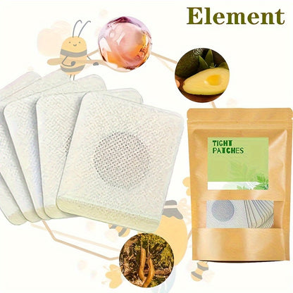 100pcs waist and abdomen patch set, used for tightening and burning sensation, effective plant fiber for western-style and tightening, suitable for improving fitness performance, no battery required