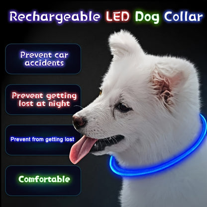 1pc Luminous Companion USB Rechargeable LED Pet Collar