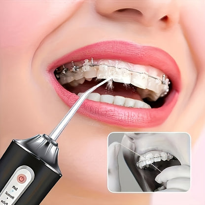 Electric Water Flosser, Intelligent Chip Precise Pressure Control, 360 Degree Rotating Nozzle, Oral Irrigator, Deeply Clean Teeth and Gums, Father's Day Gift