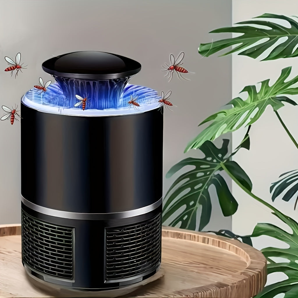 1pc USB-Powered Silent Mosquito Repellent Lamp – Automatic Indoor/Outdoor Insect Zapper with Blue Flame Effect, Ideal for Bedrooms, Living Rooms & Gardens, Essential Summer Home Appliance, Mosquito Zapper, Sleek Device Desi
