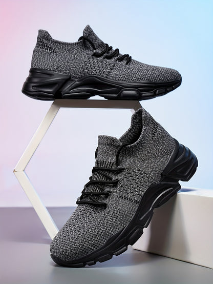 Men's Breathable Comfortable Casual Sneakers - White Low-Top Lace-Up Shoes with EVA Cushioned Sole for All-Season Outdoor Running & Daily Wear, Allseason Running | Minimalist Design | Comfortable Footwear