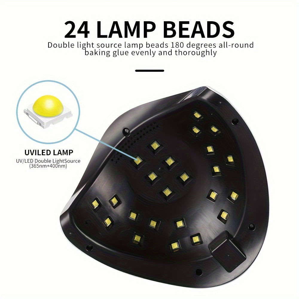 AuroraMuse Professional LED Nail Lamp with Smart Sensor Auto Shut-Off - Fast Gel Polish Dryer, USB-Powered Nail Lamp with Digital Timer, for Salon & Home Use, No Batteries Needed - Ideal for /LED Gel Polishes, Lamp for Gel Na